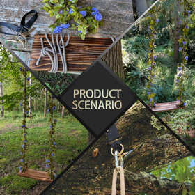 FOKOL tree straps attachment detail ensuring sturdy anchoring for outdoor use