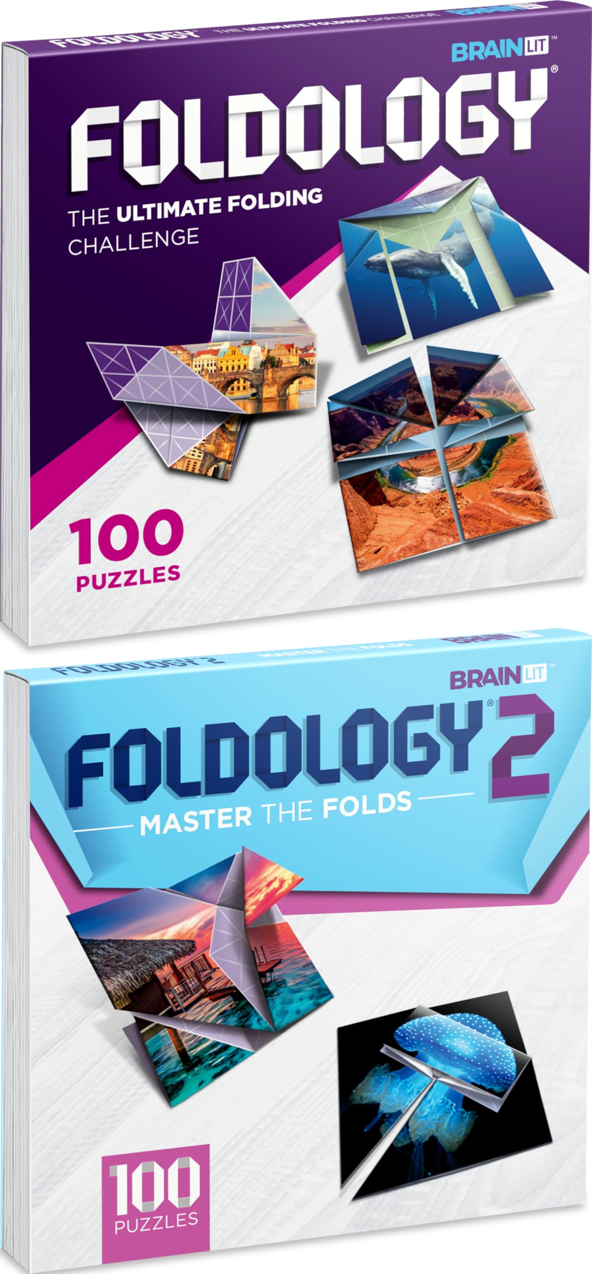 Foldology 1&2 Combo Pack cover image inviting origami puzzles for curious minds and screen-free fun