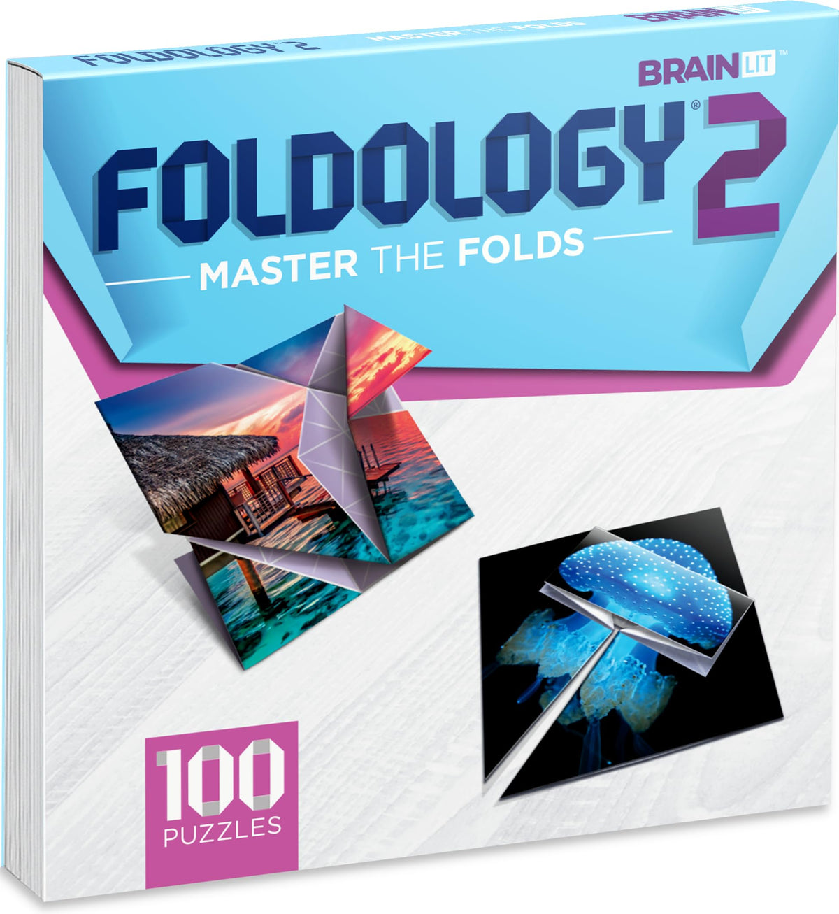 Foldology gift-ready image conveys ready-to-give origami puzzle gift for all ages