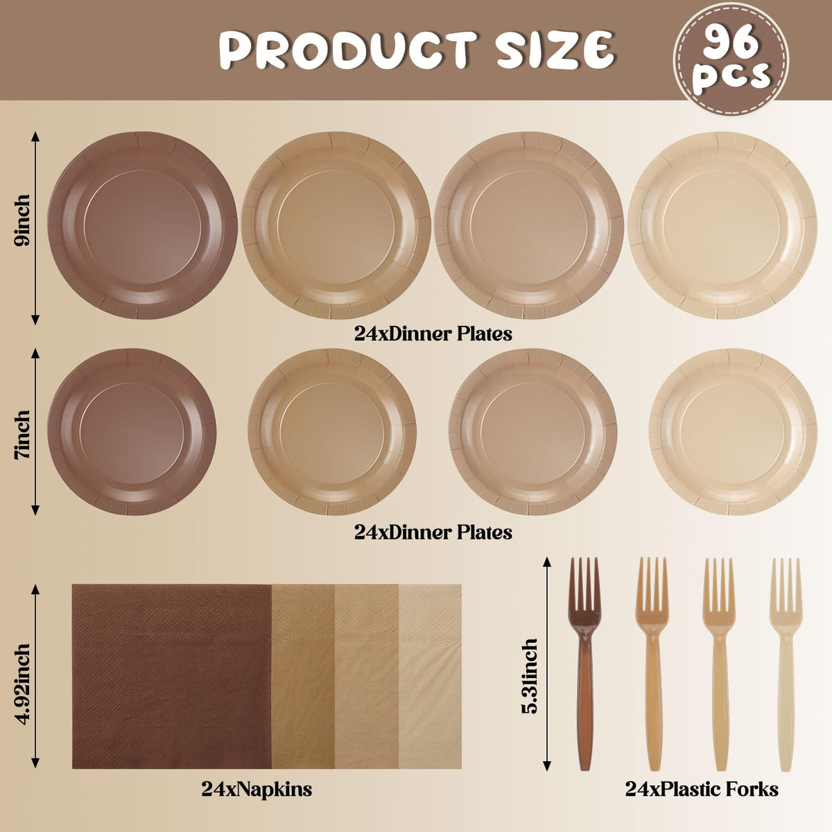 FoldTier brown-gradient napkins 13x13 add warmth to gatherings
