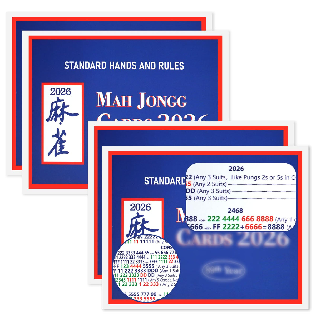 Foleto 2026 mahjong cards folded-compact, ideal for travel and quick setup.