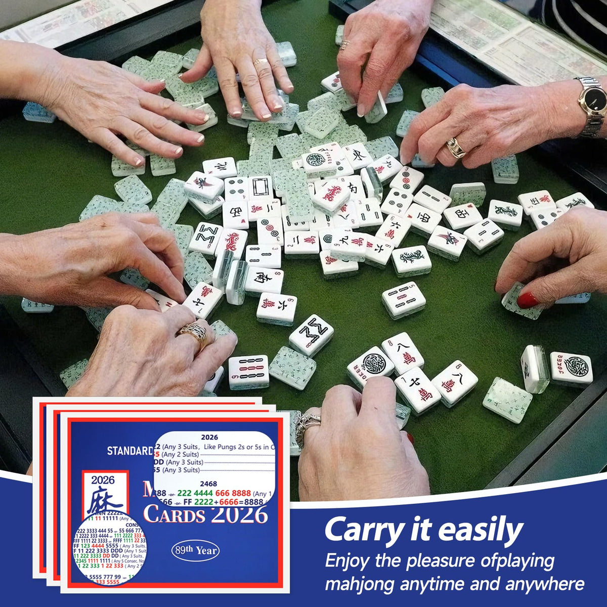 Foleto 2026 mahjong cards portable-compact-case for travel-friendly play.