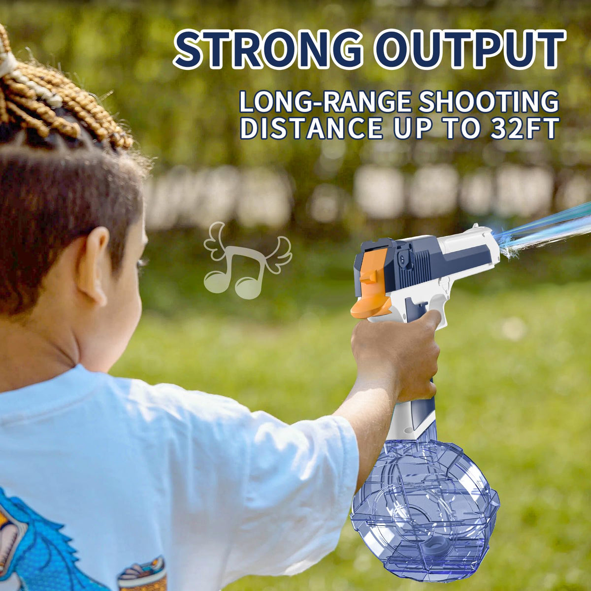 Folimix water gun with 450cc main tank and 60cc spare for longer play