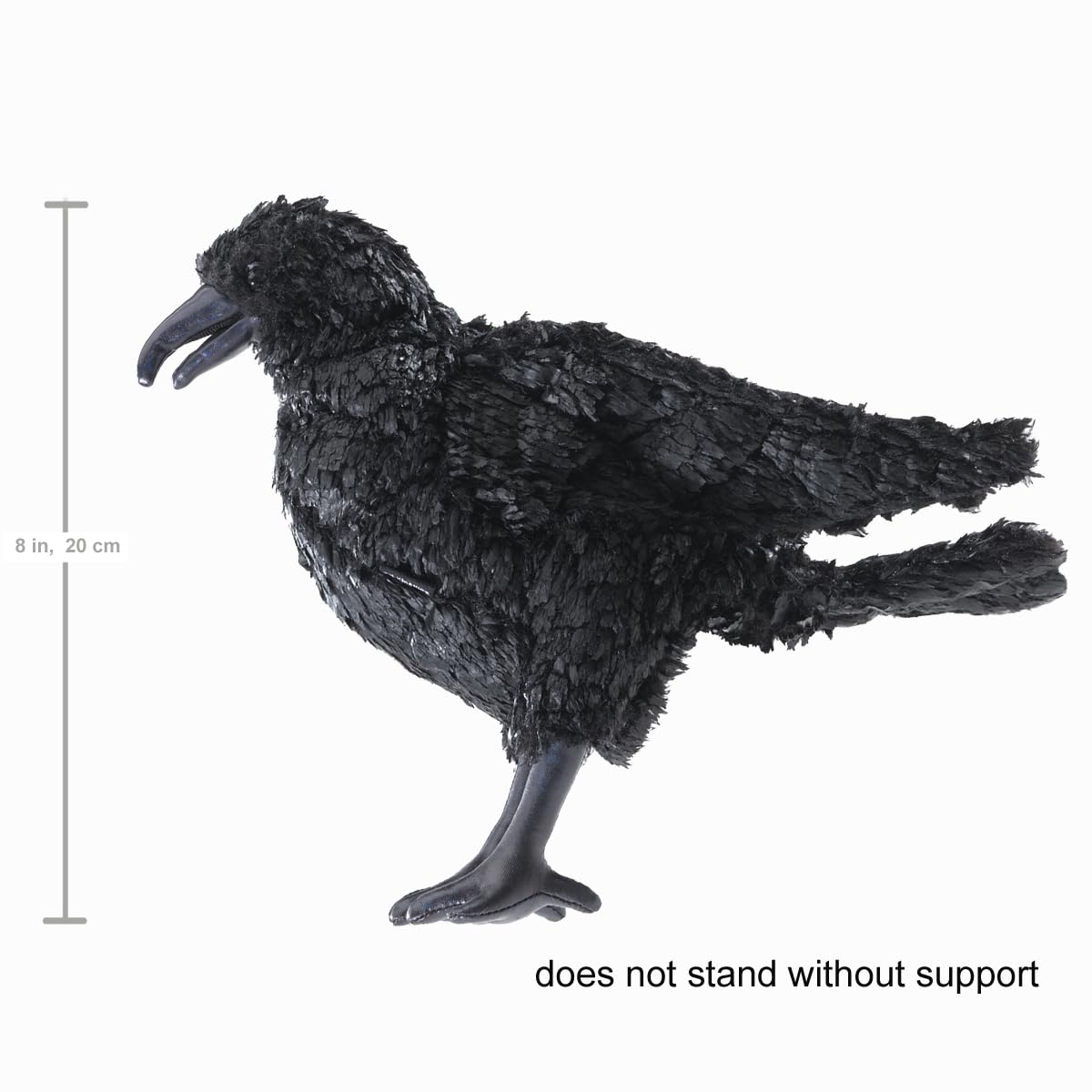 Folkmanis Crow Hand Puppet compact 11-inch size for travel and versatility