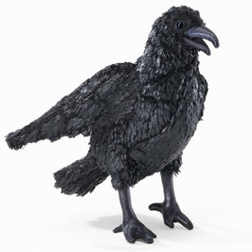 Folkmanis Crow Hand Puppet front view for storytelling and puppet shows