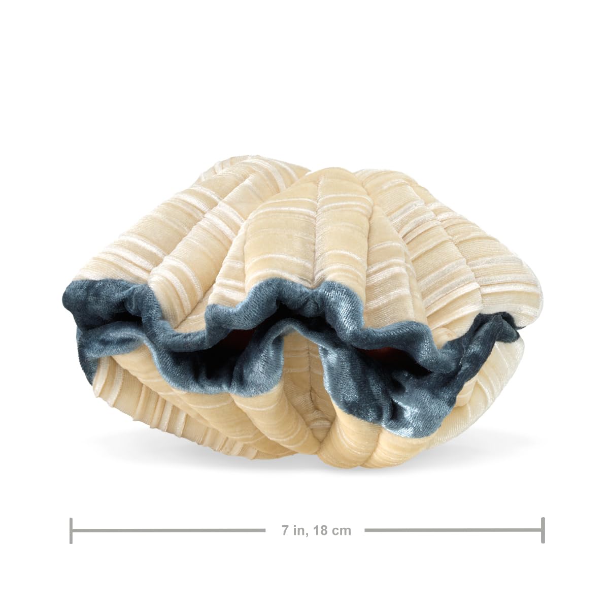 Folkmanis Giant Clam hand puppet in action supports interactive learning.