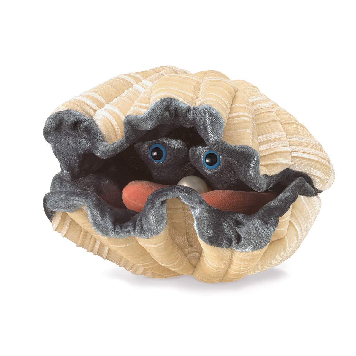 Folkmanis Giant Clam puppet shell for expressive storytelling and pretend play.