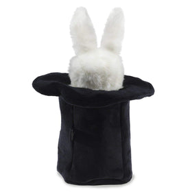 Folkmanis white rabbit pops out, inviting interactive puppet theater and pretend play.