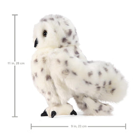 Folkmanis Snowy Owl hand puppet, detailed eyes ideal for imaginative storytelling
