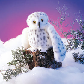 Folkmanis Snowy Owl hand puppet, rotating head for dynamic character play