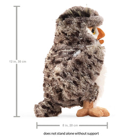 Wise Owl Hand Puppet in active play during a pretend story
