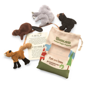 Folkmanis red fox finger puppet for imaginative storytelling and interactive play.
