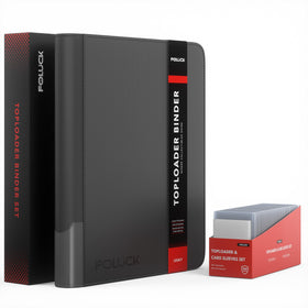 Foluck 9-pocket top loader binder front view for organized card display.