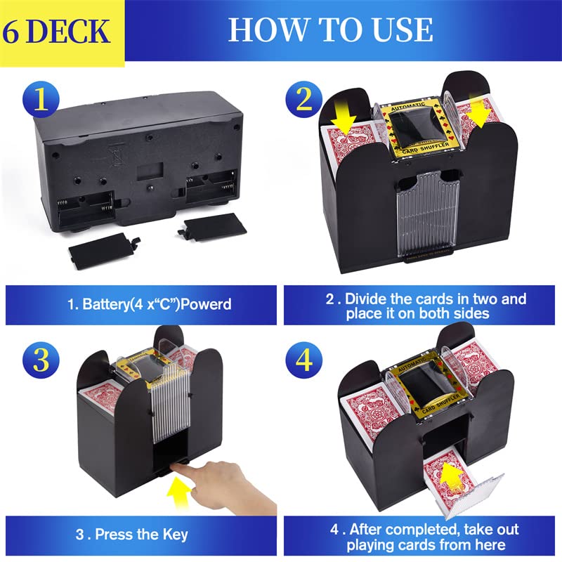 FONBEAR card shuffler fits standard cards, including UNO and poker.