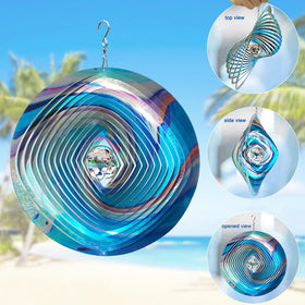 FONMY wind spinner shows easy-hang swivel hook for quick setup