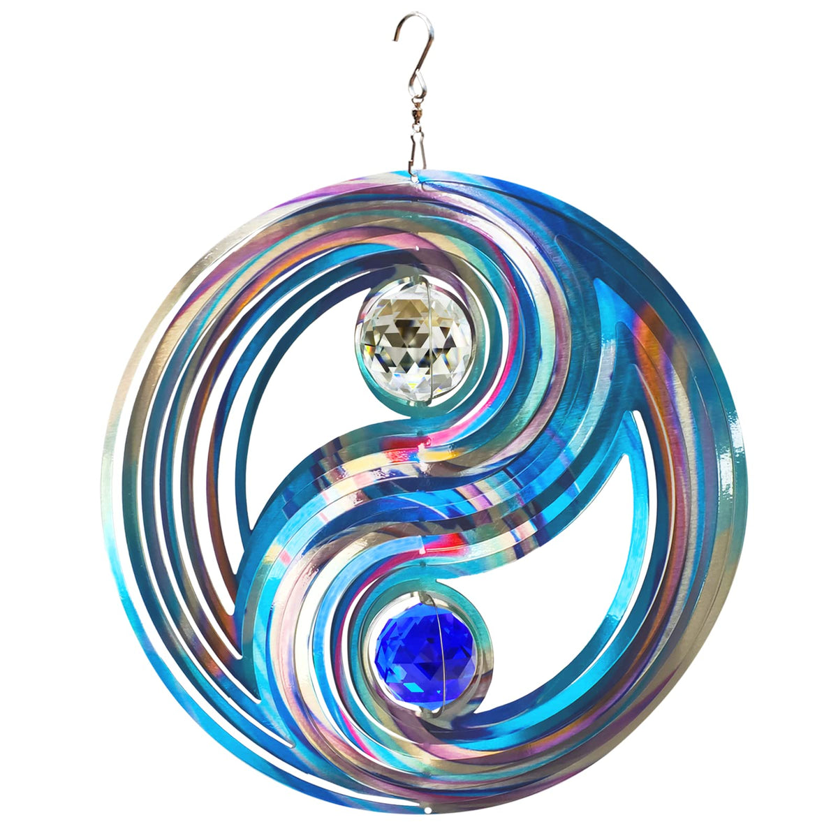 Decorative garden art: FONMY Mandala spinner in outdoor space