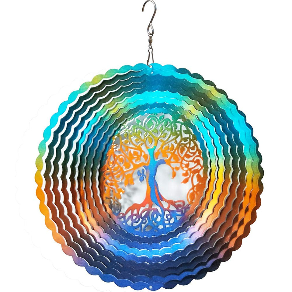 FONMY wind spinner 12-inch life-tree multicolor for magical garden motion.
