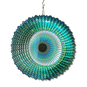 FONMY wind spinner mandala starry sky 12in for outdoor garden decor with sparkling 3D motion