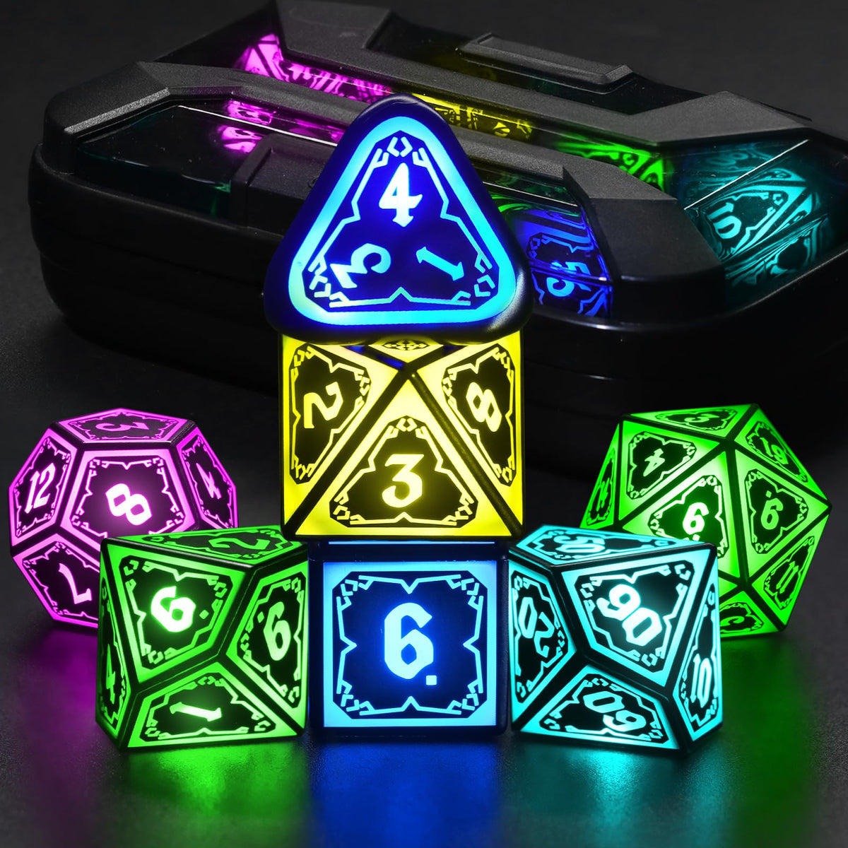 FONVGOGO Astral Shard dice glow vividly for immersive D&D sessions