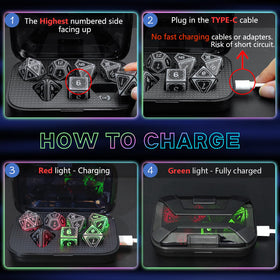 FONVGOGO LED dice with Type-C charging for fast power on demand.