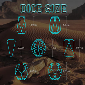 FONVGOGO Stonehenge blue D10 00-90 dice for percentile mapping.