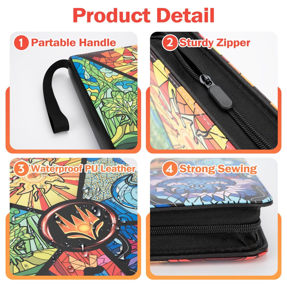 Fonwill PU leather cover provides water resistance and long lasting protection.