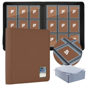 Fonwill top loader binder with clear window for easy card sorting and display.