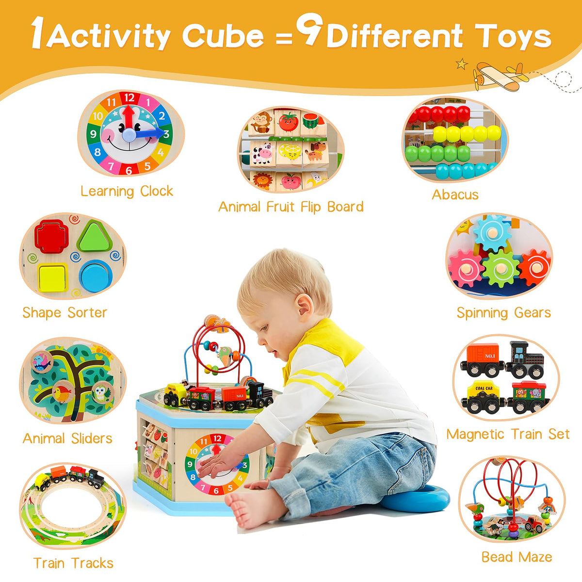 FOPNETS activity cube abacus supports early counting and tactile learning
