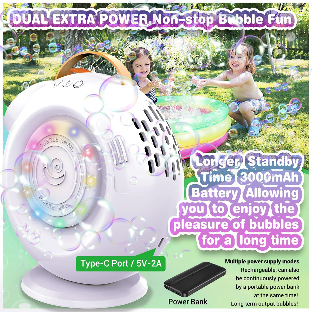 FORALES 500 ml leakproof tank prevents spills during playtime.