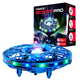 Force1 Scoot Pro hand operated drone performing safe indoor play