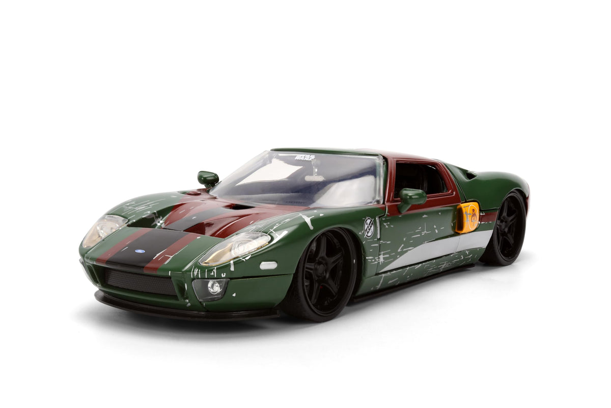 Ford GT close-up detailing highlights premium paint and chrome accents
