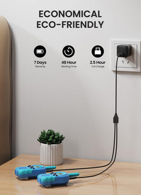 FOREDOM walkie talkie with belt clip for hands-free carry during play