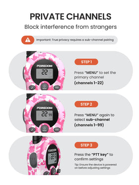 FOREDOM backlit LCD display helps reading messages in dusk play