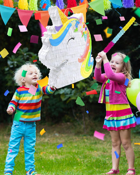 Forenee Unicorn Pinata Hanging Display ready for easy installation.
