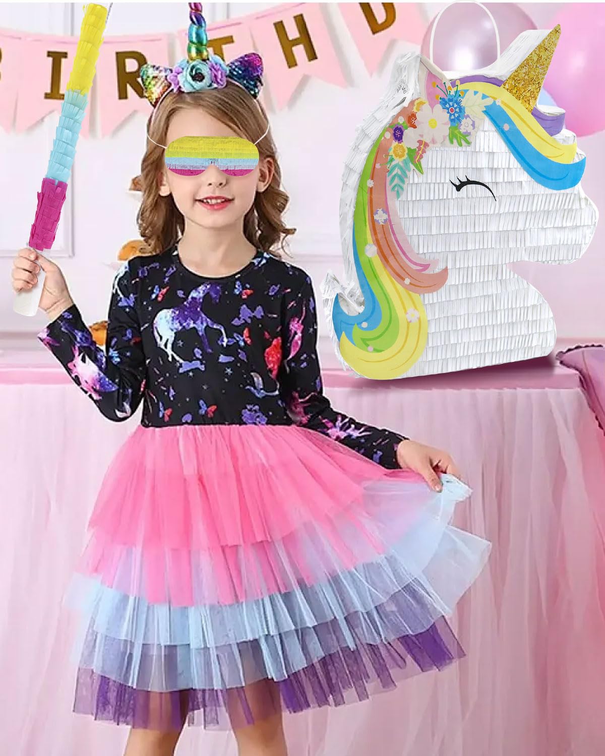 Forenee Unicorn Theme Party Kit ideal for girls' birthday celebrations.