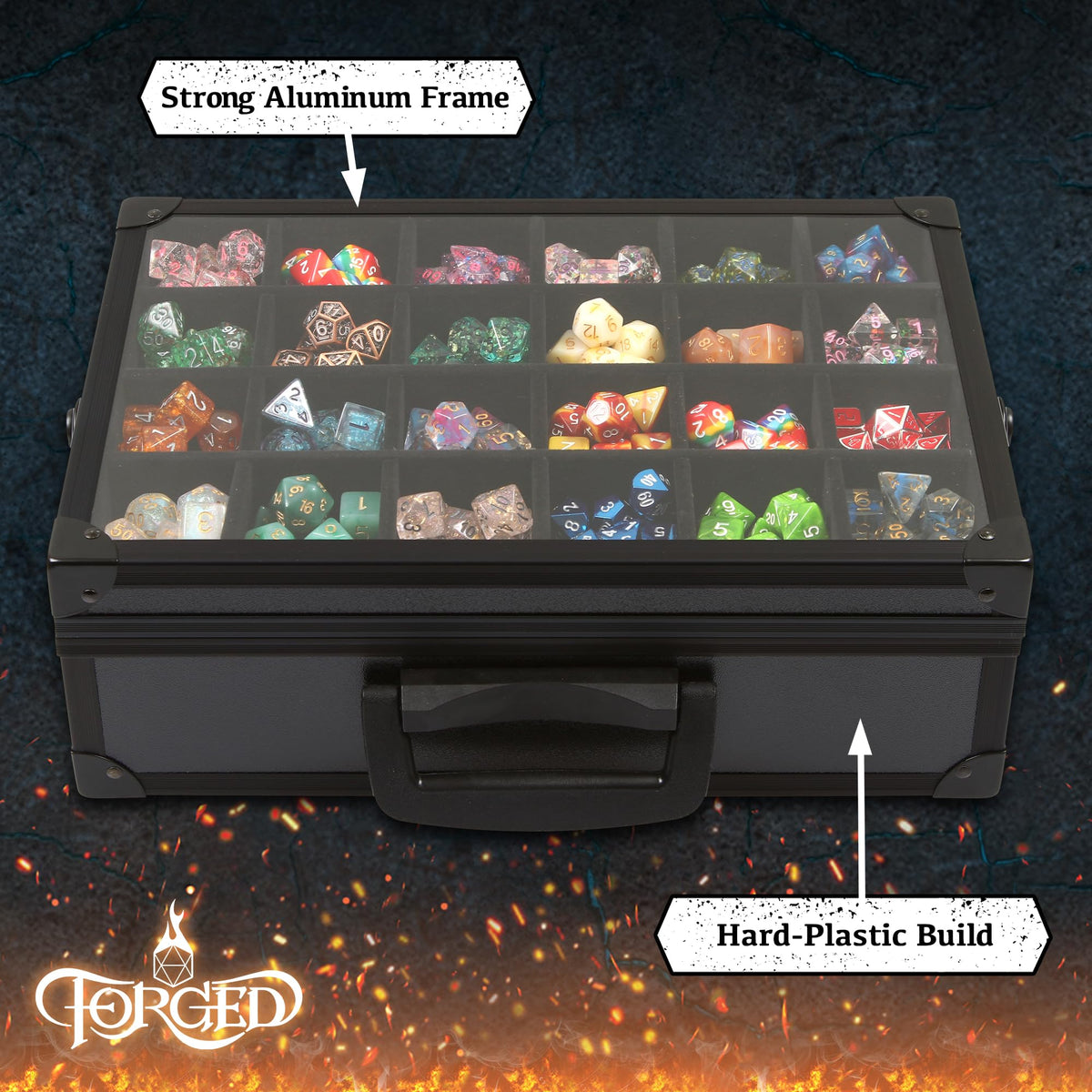 Forged Dice Co. aluminium-edged case with durable exterior