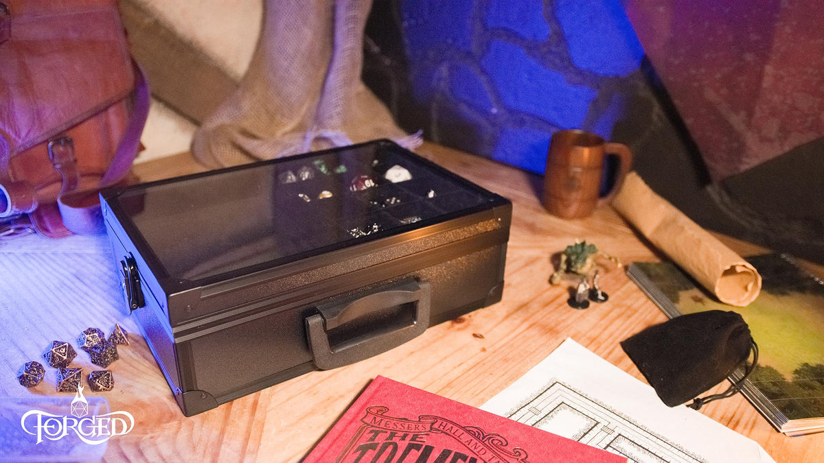 Forged Dice Co. upright display mode showcasing your dice