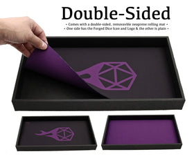 Forged Dice Co. double-sided neoprene mat offers two styles for different game moods.