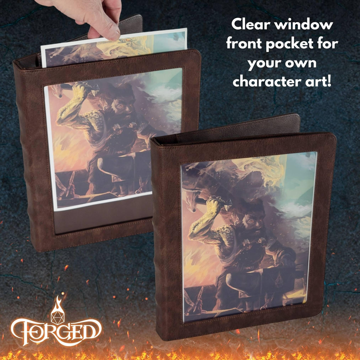 Forged Dice Co. Game-Folio binder storage pockets for quick access to gear