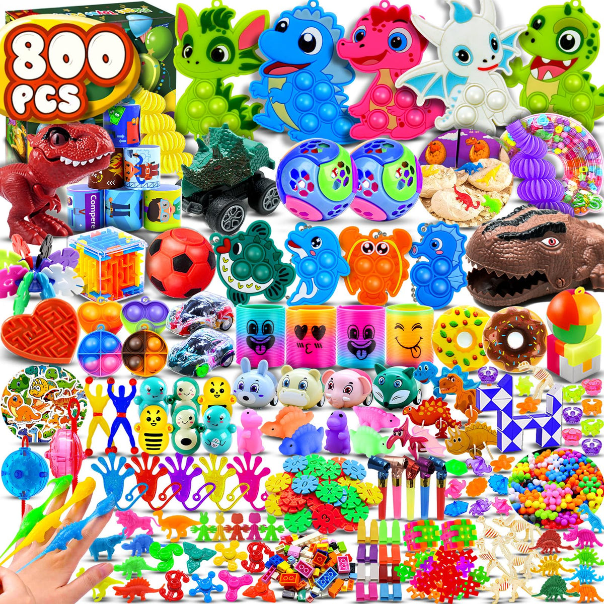 FORLINX 800Pcs party favors bulk shown for classroom and party use