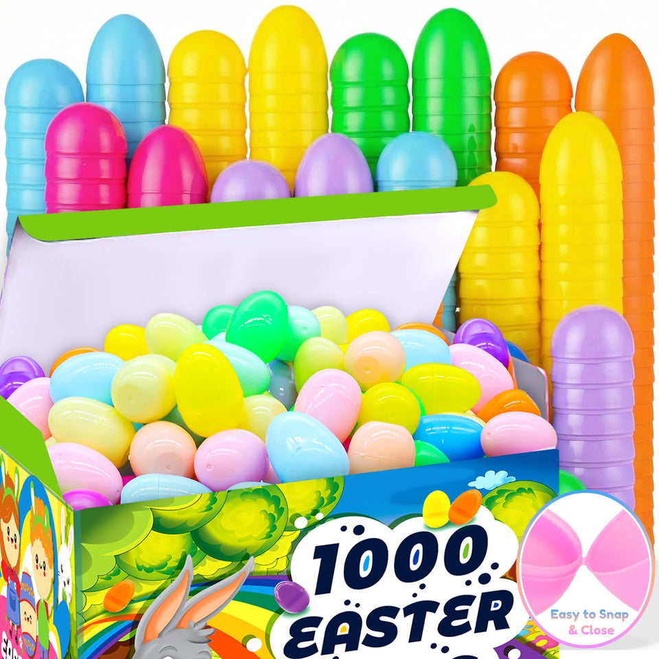 FORLINX Easter eggs bulk pack shows assorted colors for hunts and decor.