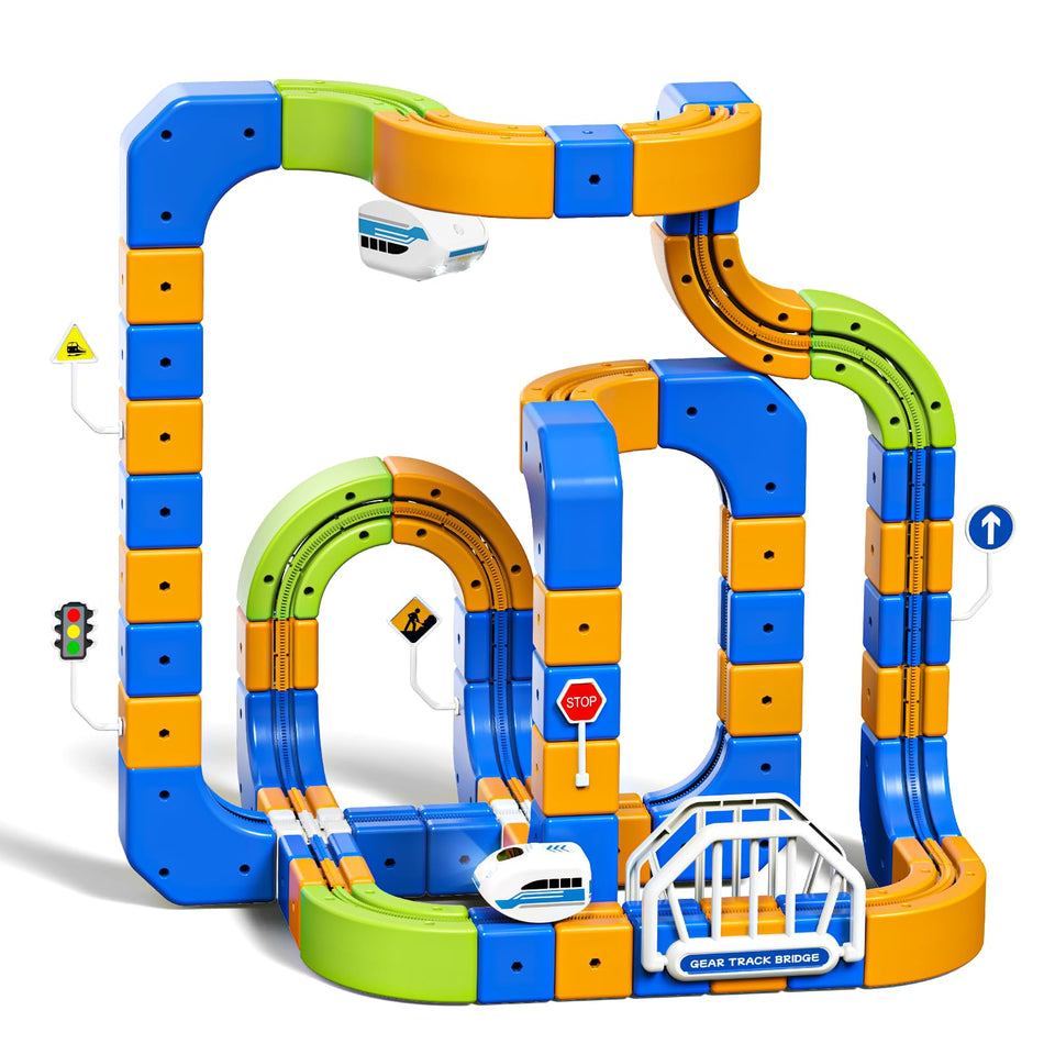 Fortand electric train set with 80 tracks enables creative layouts and smooth runs