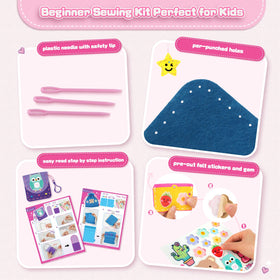 Fortand ornament craft: Kids stitch cute shapes while building fine motor skills and concentration