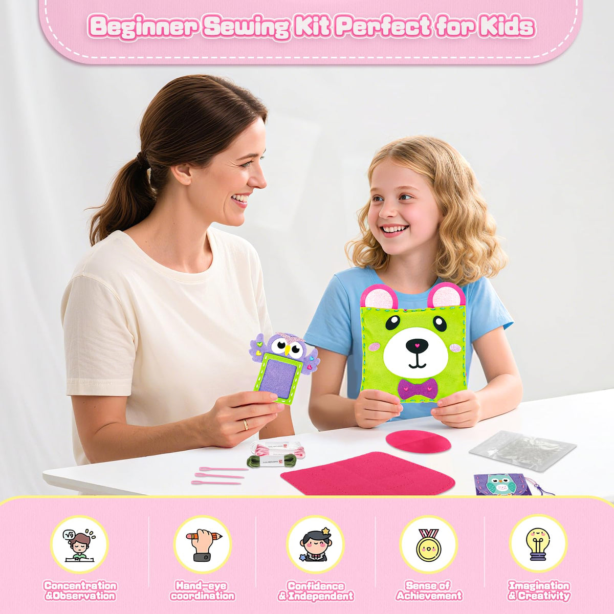 Fortand pillow sewing project: Soft felt pieces come together for a cozy keepsake