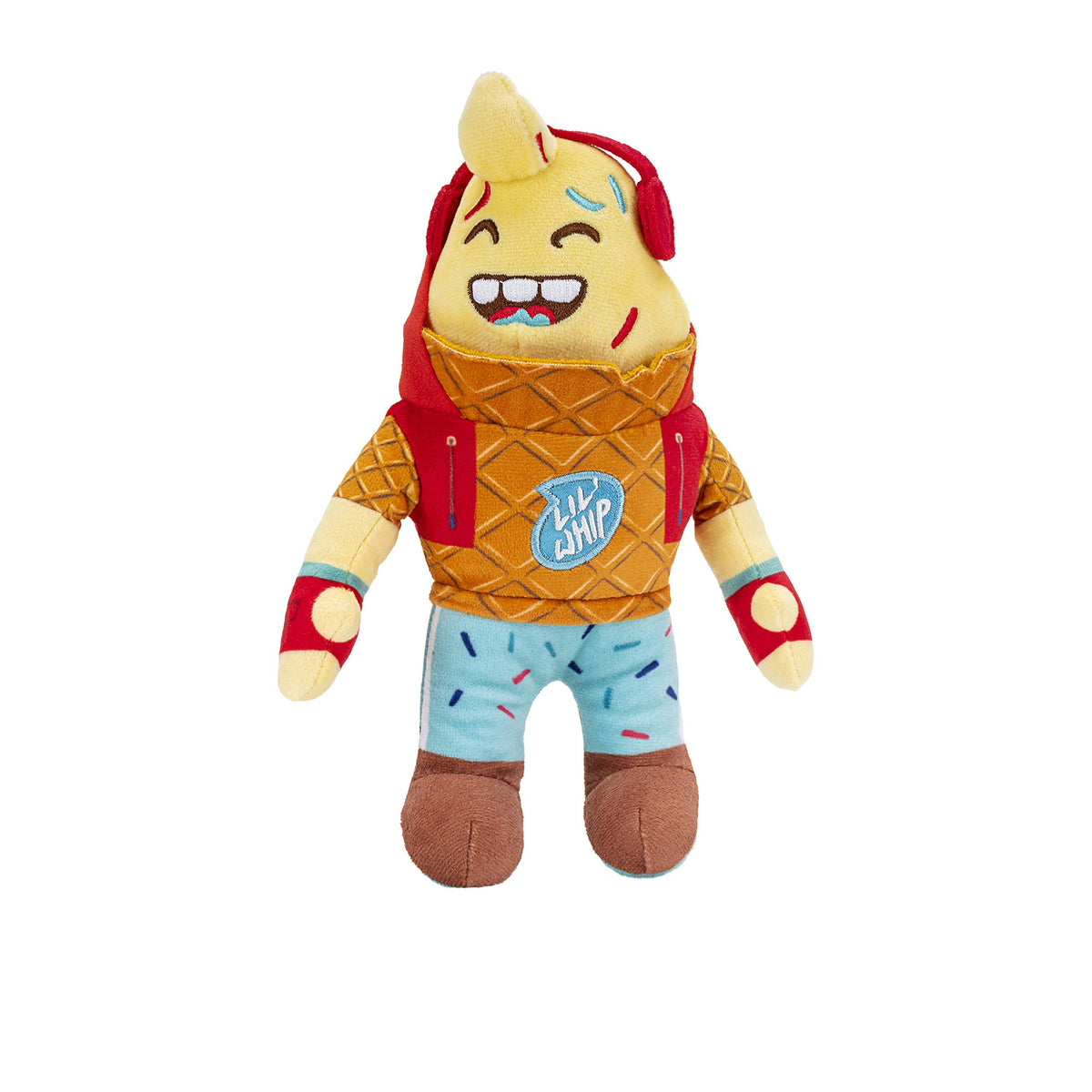 Fortnite Lil Whip Plush close-up showing detailed embroidery for collectors