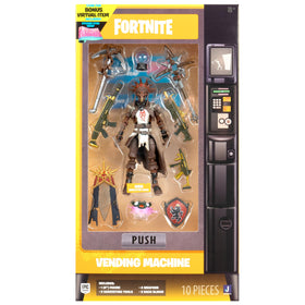 Fortnite Oro Skeleton King 4-inch figure in vending machine display ready for collection
