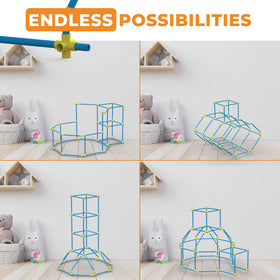 Fortstix 180pc castle tunnel fort shows versatile structure play for friends