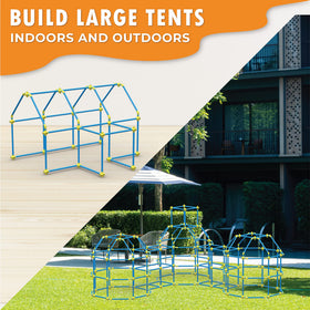 Fortstix 180pc kit for indoor and outdoor play, durable for adventures