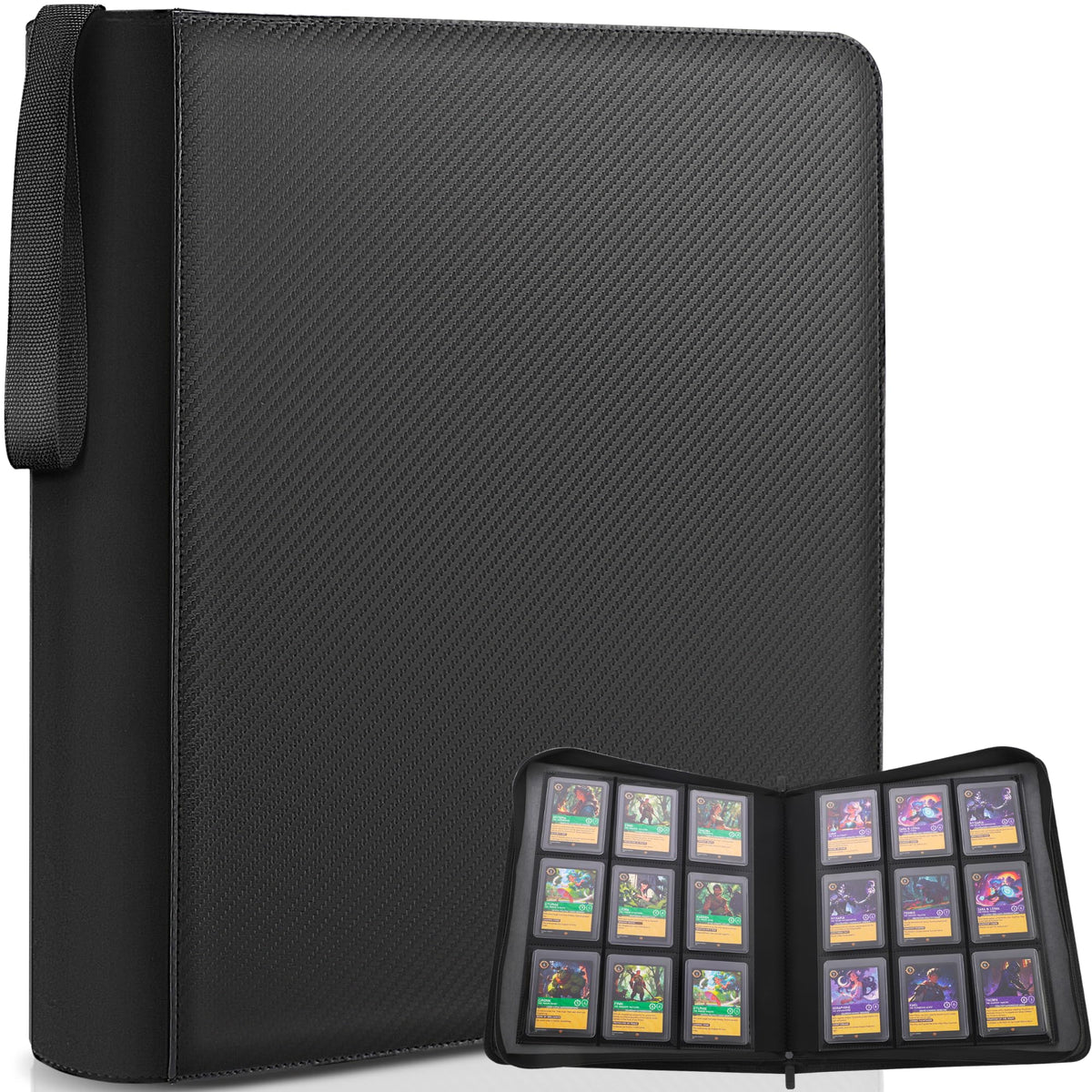 FORZAROCKET 324 binder front view shows premium PU leather for durable travel protection.