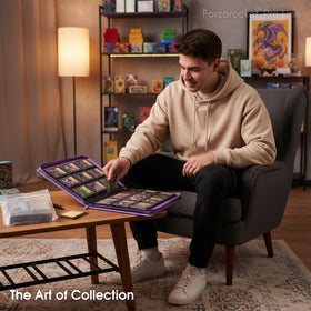 FORZAROCKET 324 Toploader Binder velvet-lined interior enhances premium card presentation.